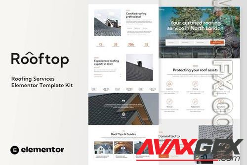Rooftop - Roofing Service Elementor Template Kit 37669233