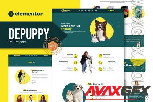 Depuppy - Pet Training Elementor Template Kit 37720225
