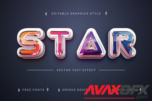 Star Rainbow - Editable Text Effect - 7192958