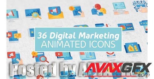VideoHive - Digital Marketing Modern Flat Animated Icons 25337007