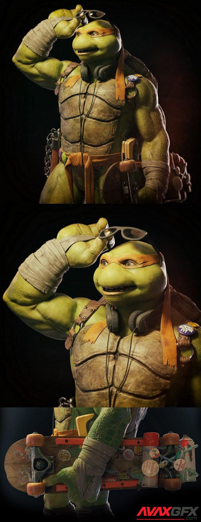 TMNT Michelangelo 3D