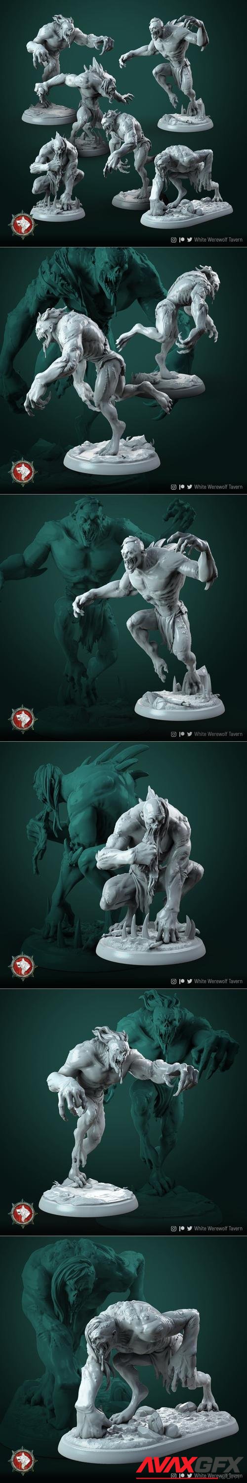 White Werewolf Tavern - Ghouls set 6 – 3D Print