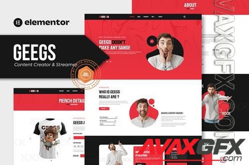 TF - Geegs - Content Creator & Streamer Elementor Template Kit 37370170