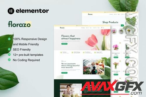 TF - Florazo - WooCommerce Florist & Flower Shop Elementor Template Kit 37363225