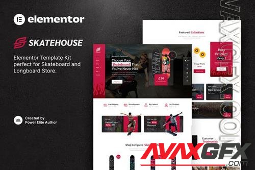 TF - Skatehouse - Skateboard & Extreme Sport Shop Elementor Template Kit 37316328