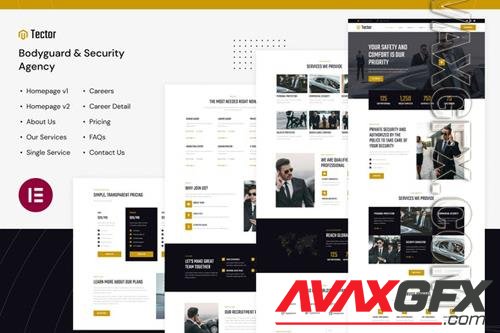 TF - Tector Bodyguard & Security Agency Elementor Template Kit 37296051