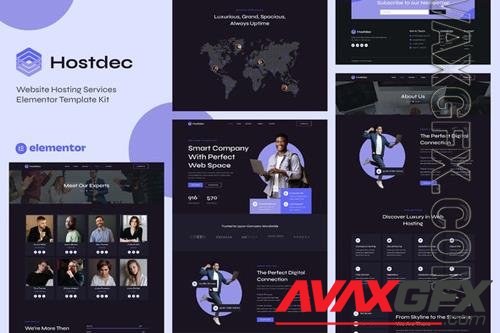 TF - Hostdec - Website Hosting Services Elementor Template Kit 37285813