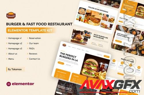 TF - Burgero Burger & Fast Food Restaurant Elementor Template Kit 37232663