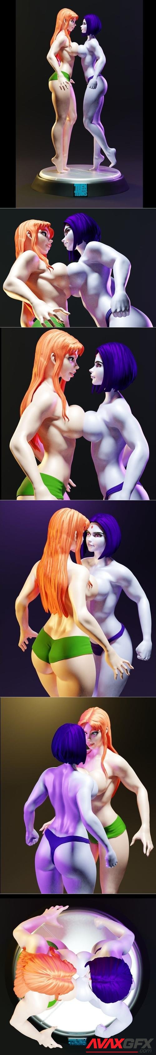 Starfire and Raven – 3D Print