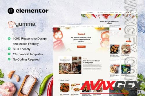 TF - Yumma - Food Recipe Elementor Template Kit 37226306