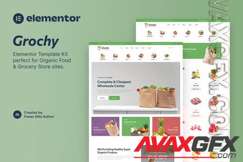 TF - Grochy - Organic Food & Grocery Store Elementor Template Kit 37240373