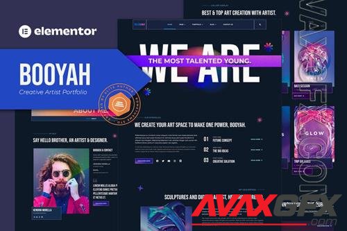 TF - Booyah - Creative Artist Portfolio Elementor Template Kit 37227291