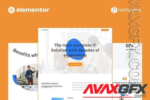 TF - Integra - IT Solution & Services Elementor Pro Full Site Template Kit 36974630