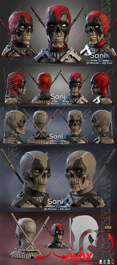 3D Print Models Deadpool Bust - Halloween Version