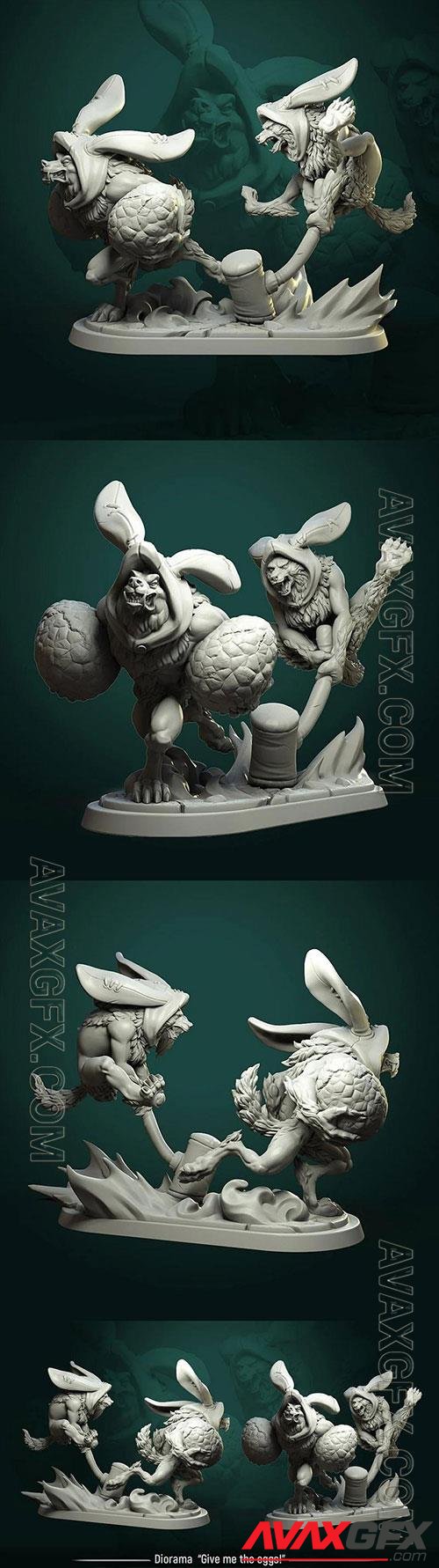 3D Print Models Diorama - Give me the egg!