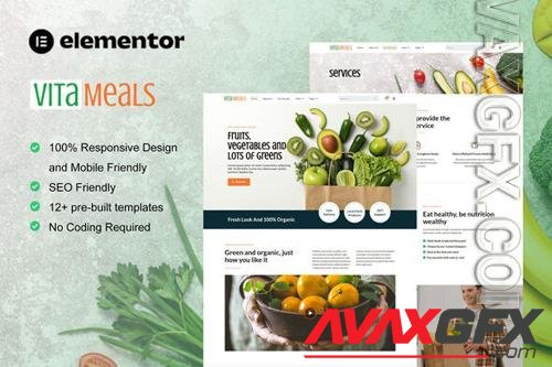 TF Vitameals - Fruits & Vegetables Store Elementor Template Kit 37175722