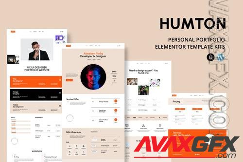 TF Humton - Personal Portfolio Elementor Template Kits 37152983