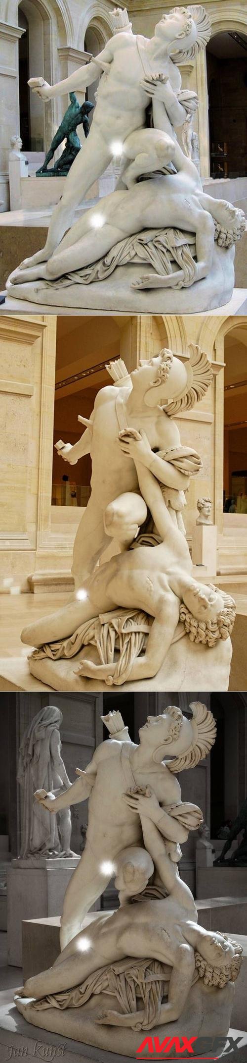 Nisus et Euryale Jean-Baptiste Roman, Louvre Paris, France – 3D Print