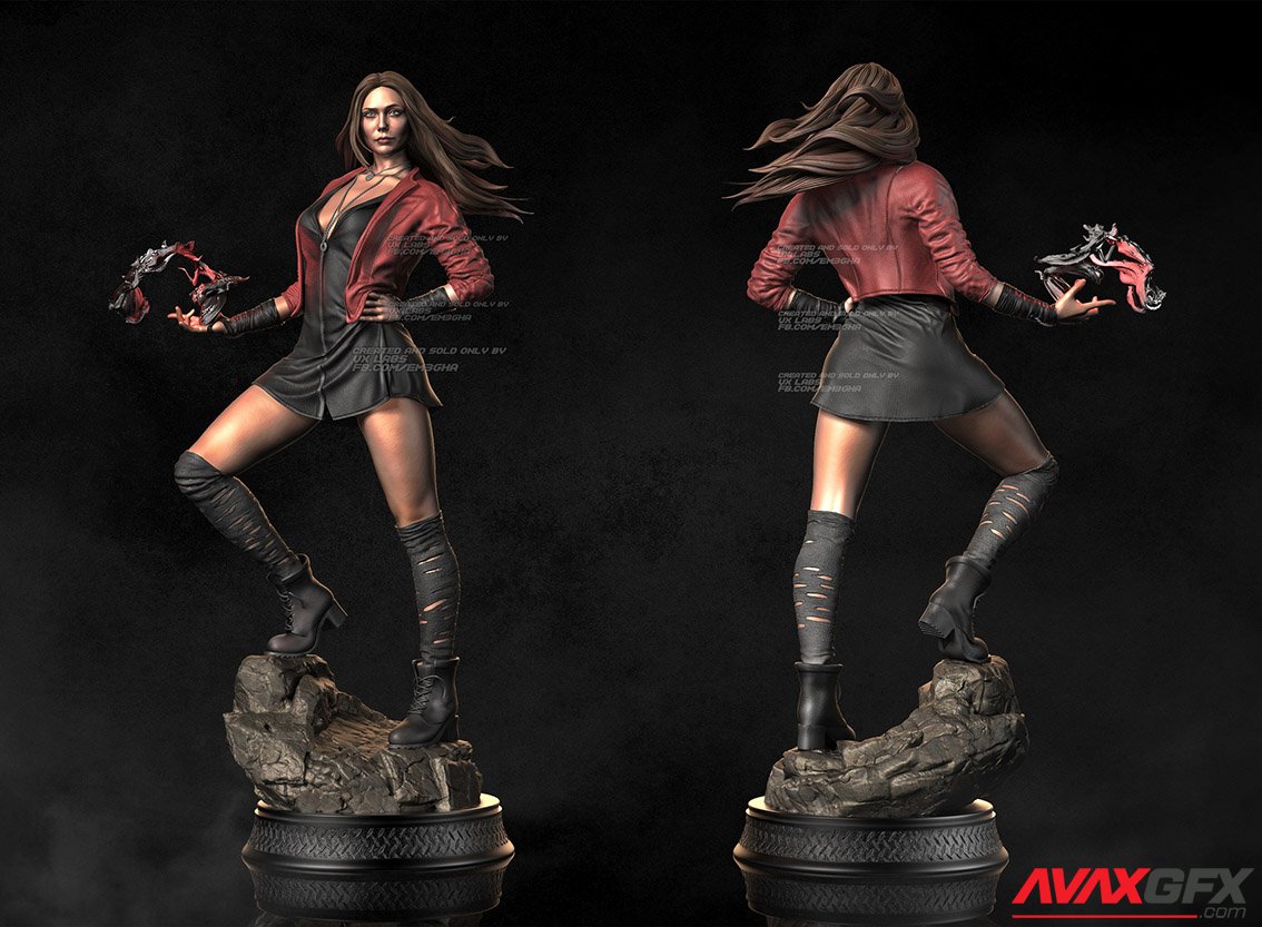 Elizabeth Olsen Wanda Maximoff 3D Print