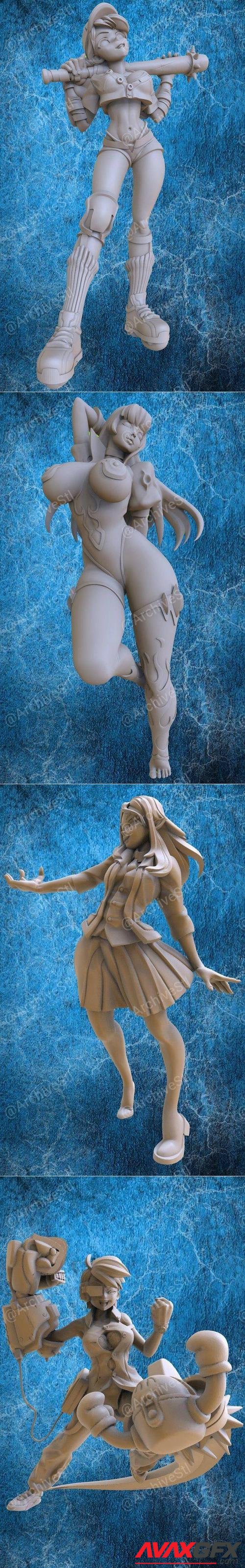 Manga Anime Girls – 3D Print