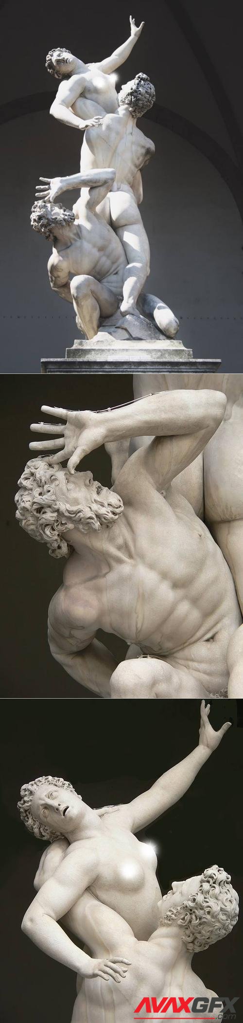 Abduction of a Sabine Woman Loggia dei Lanzi, Florence, Italy – 3D Print