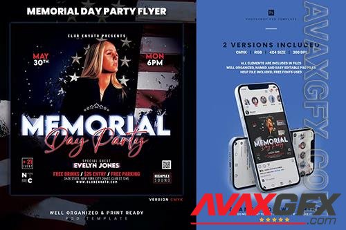 Memorial Day Party Flyer