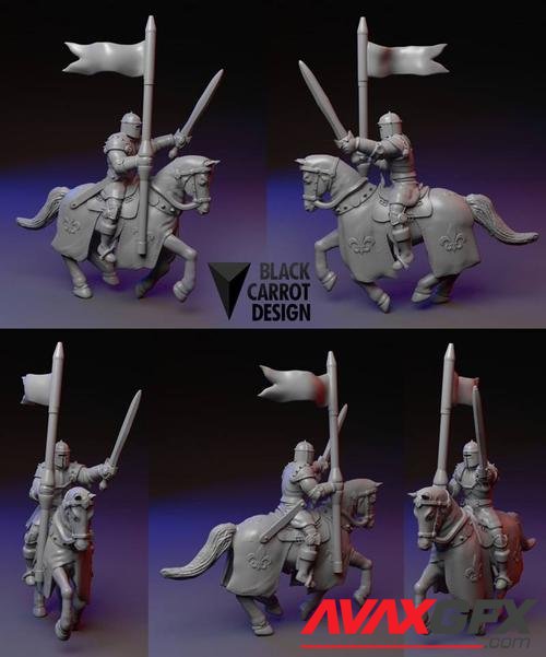 Black Carrot Knight on Horse – 3D Print