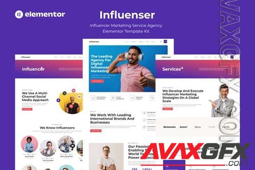 TF Influenser - Influencer Marketing Services Agency Elementor Template Kit 37858150