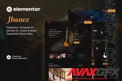 TF Jbanez - Guitar & Music Equipment Store Elementor Template Kit 37117370