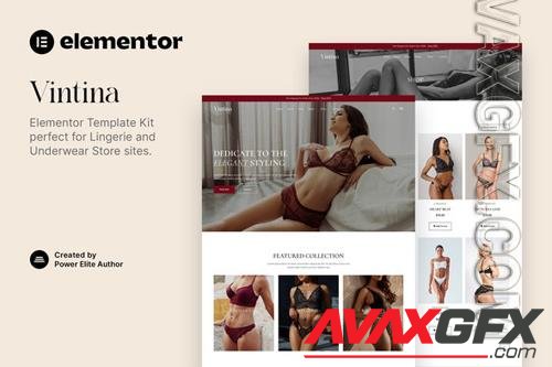 TF Vintina - Lingerie & Underwear Store Elementor Template Kit 37137929