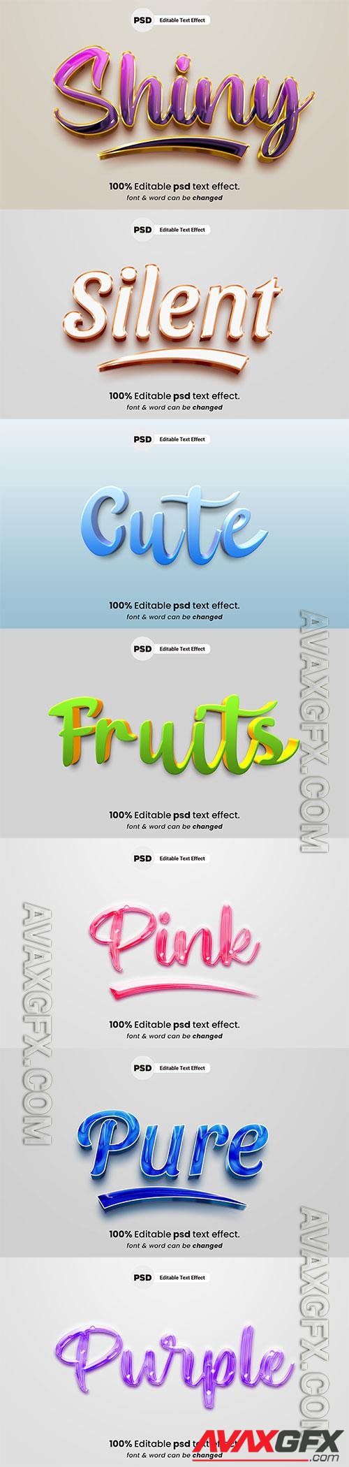 Psd text effect set vol 654