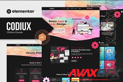 TF Codiux - Online Course Elementor Template Kit Elementor 3.0.x, 3.1.x 37770278