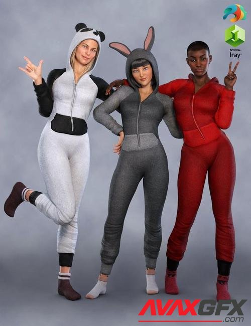 Animal Onesie Outfit for Genesis 8 Female(s)