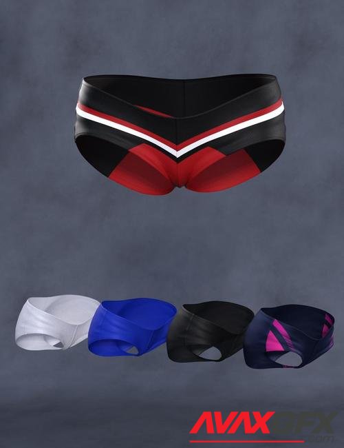 Cheerleading Squad Outfit Shorts for Genesis 8 and 8.1 Females
