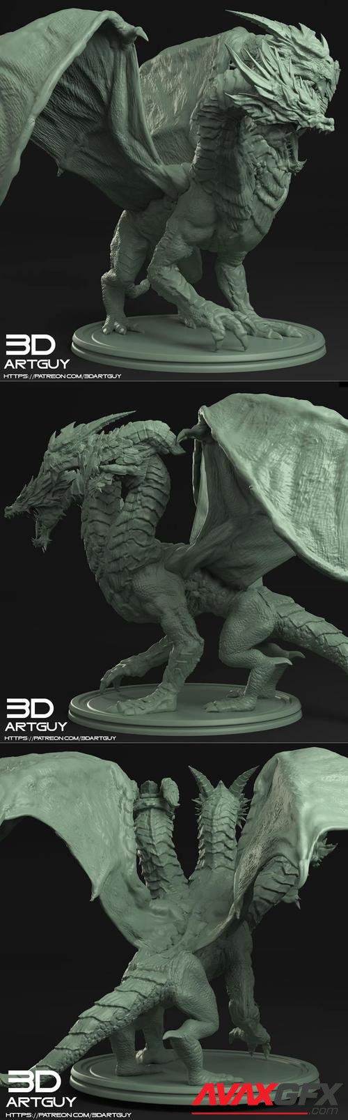 Three Headed Dragon – 3D Print