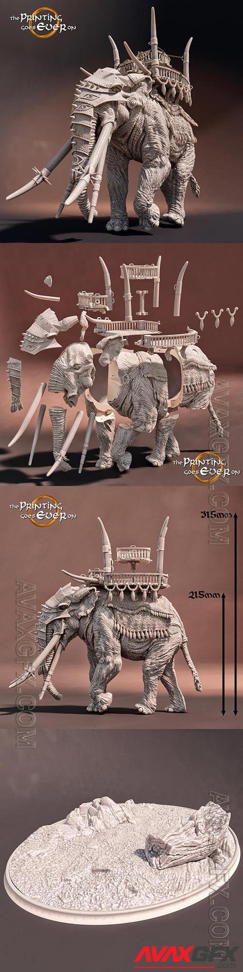 3D Print Model Giant War Elephant