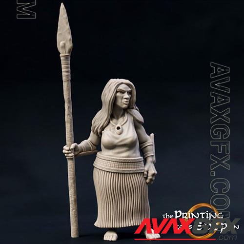 3D Print Model Woodwose Spearman Version C