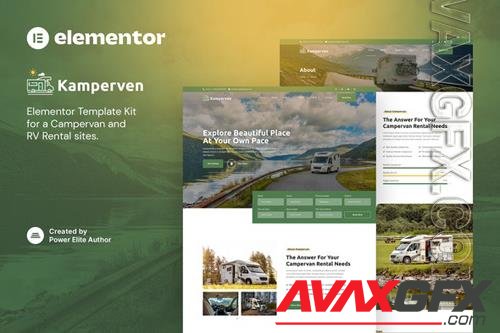 TF Kamperven - Campervan & RV Rental Elementor Template Kit 36886674