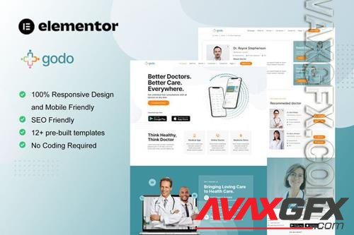 TF Godo - Doctor & Medical Saas Elementor Template Kit 36906708