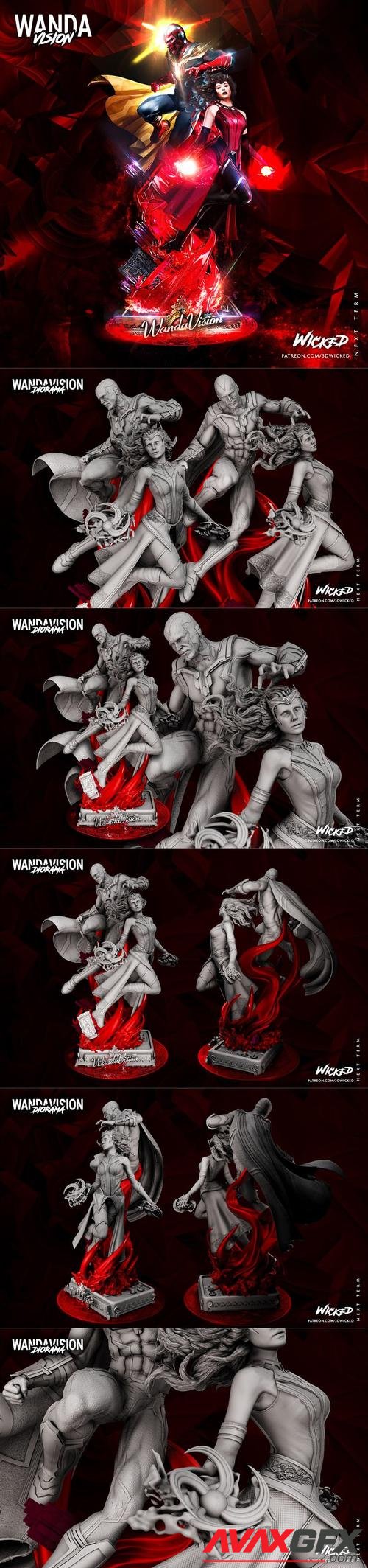 Wicked - Wanda and Visiom Sculpture Diorama – 3D Print