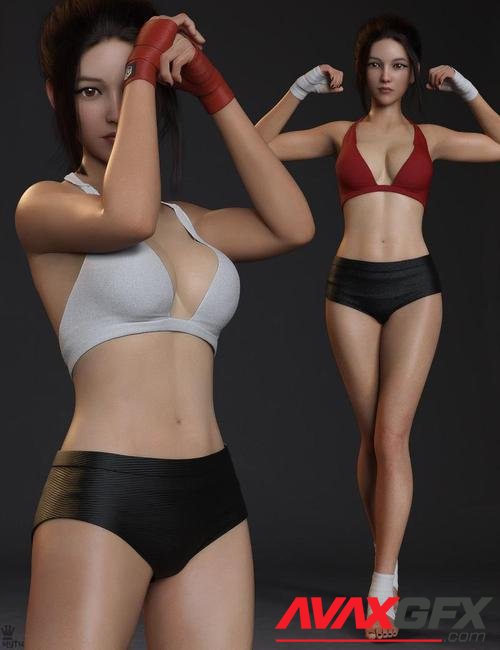 The Combative Outfit Set for Genesis 8 and 8.1 Females