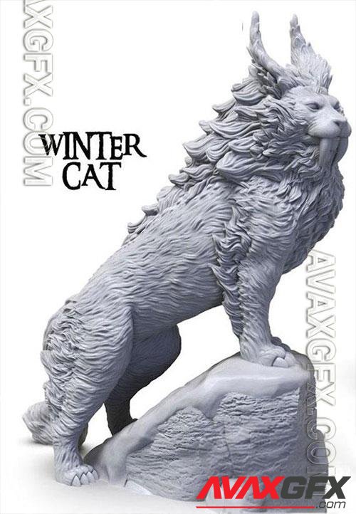 Winter Wild Cat 3D Print Model