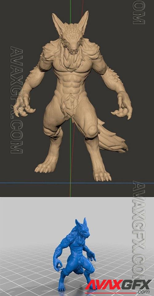 Werewolf Miniatures Male 3D Print Model