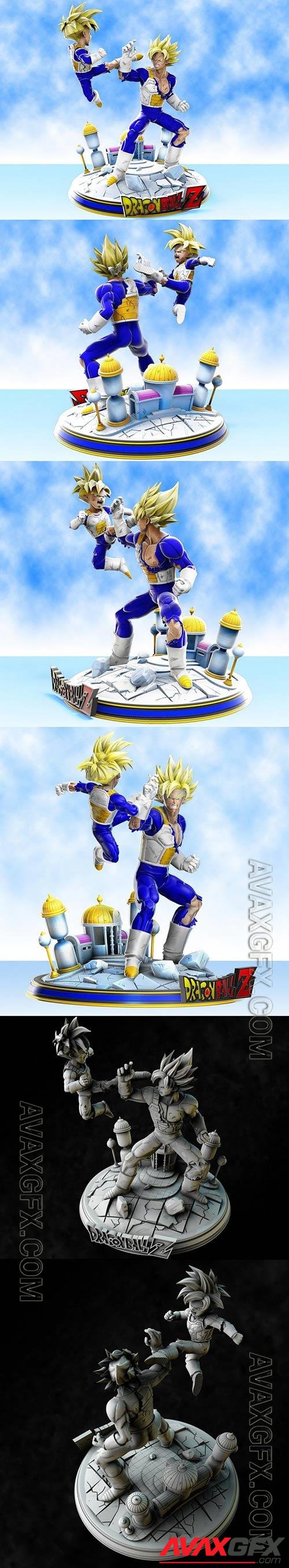 Gohan Vs Goku 3D Print Model