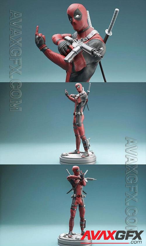 Deadpool Statue 3D Print Model