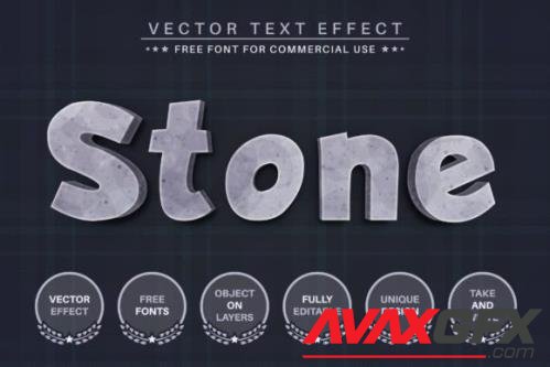 Stone Texture - Editable Text Effect - 7231133