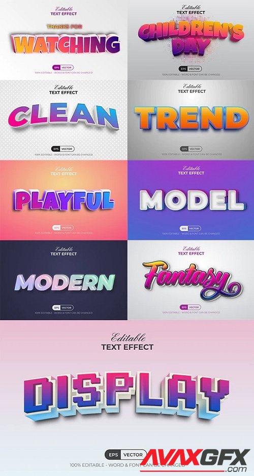 9 Text Effect Colorful Style - 37916639 - 7228163