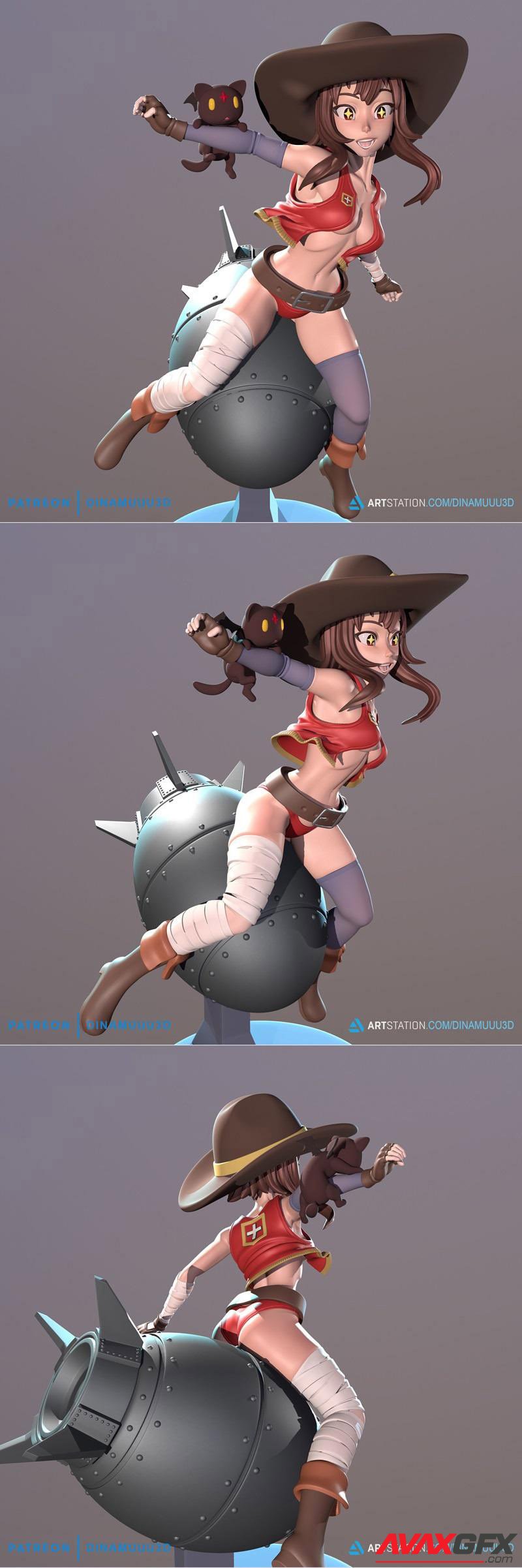 Megumin Explosion Nuke Rider 3D Print