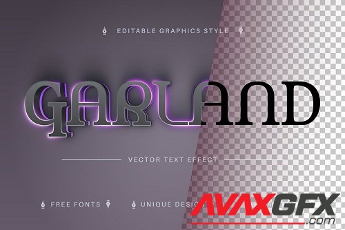 Garland - Editable Text Effect - 7234176