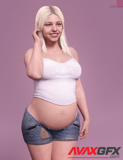 Pregnant Parker HD with HD Expression for Genesis 8.1 Female